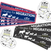 Bumper stickers designed for the Wyoming Migration Initiative